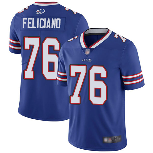 Men Buffalo Bills 76 Jon Feliciano Royal Blue Team Color Vapor Untouchable Limited Player NFL Jersey